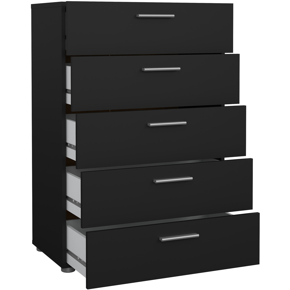 Florence 5 Drawer Black Chest of Drawers Image 4