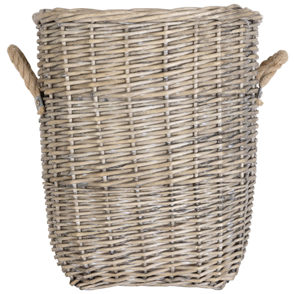 Charles Bentley Snug Wicker Log Basket with Fabric Liner Set of 2 Image 4