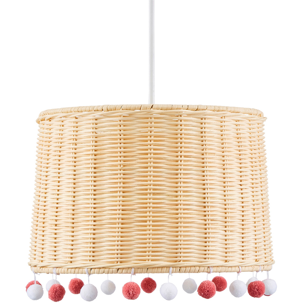 Glow Easyfit Natural Pompom Rattan Pendant Shade Image 1