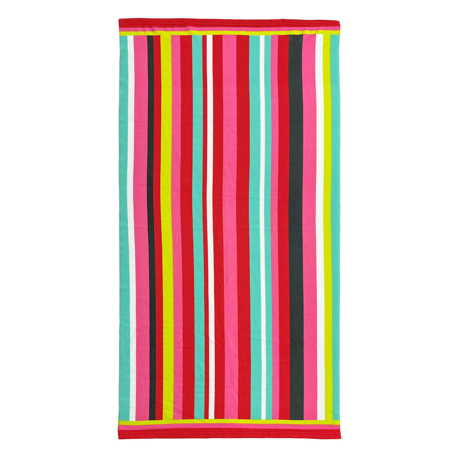 Microfibre Stripe Printed Beach Towel Image 1