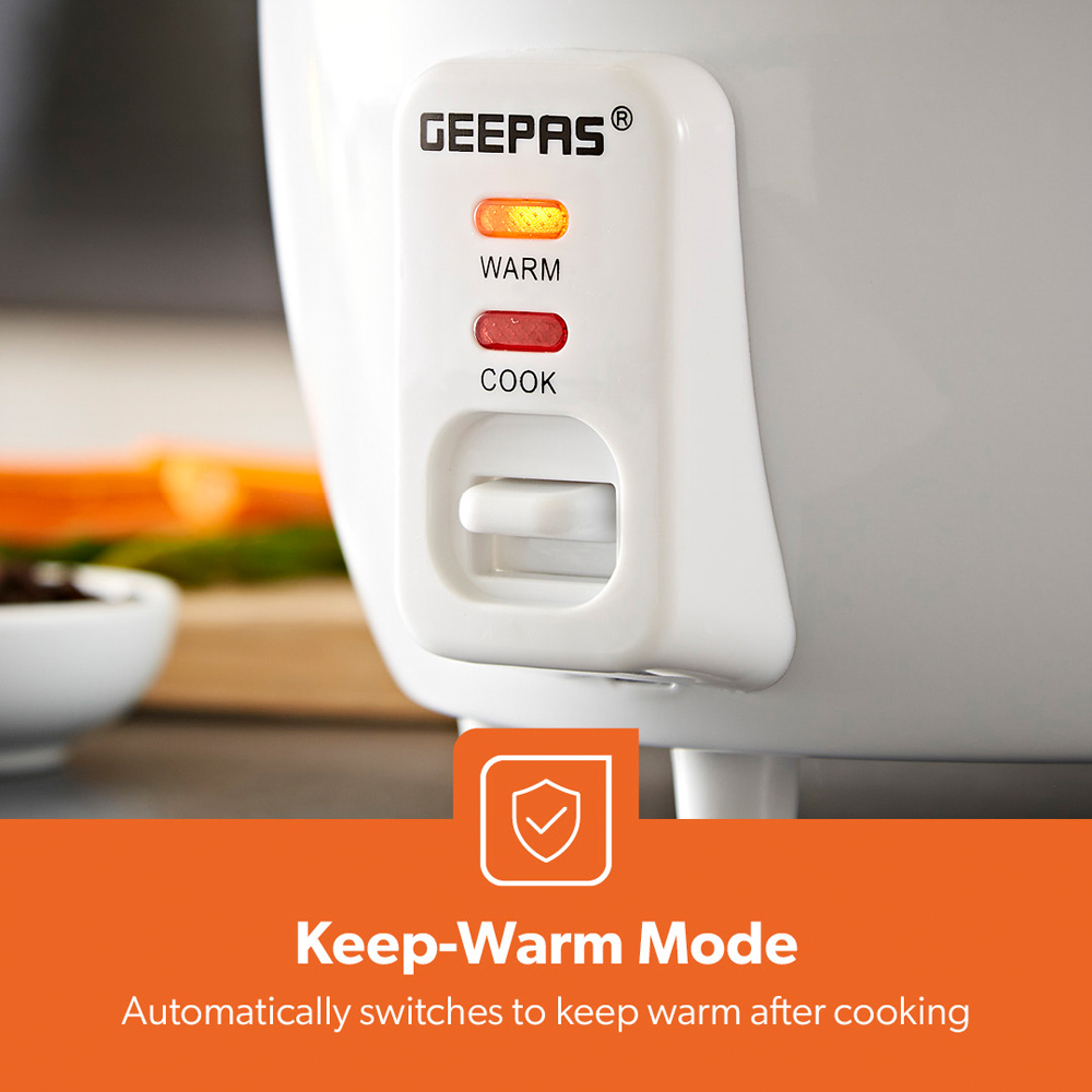 Geepas GRC35017UK 1L Electric Rice Cooker and Steamer 450W Image 5