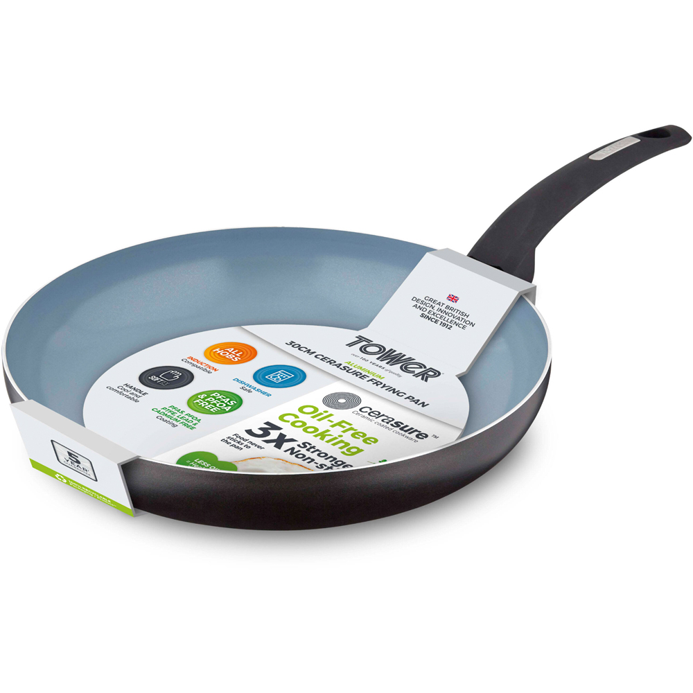 Tower Cerasure 30cm Grey Aluminium Non-Stick Frying Pan Image 2