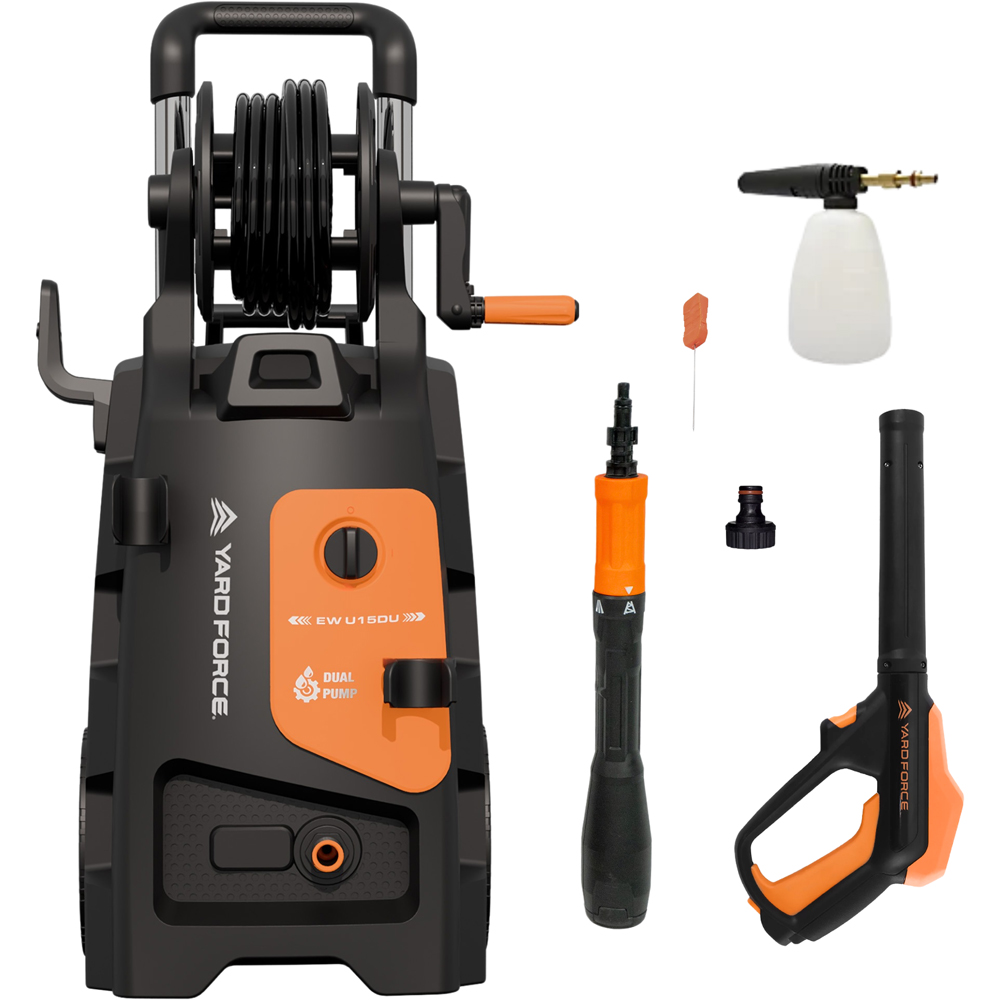 Yard Force EW U15DU-UK 2800W Electric High Pressure Washer with Hose Reel 150 Bar Image 2