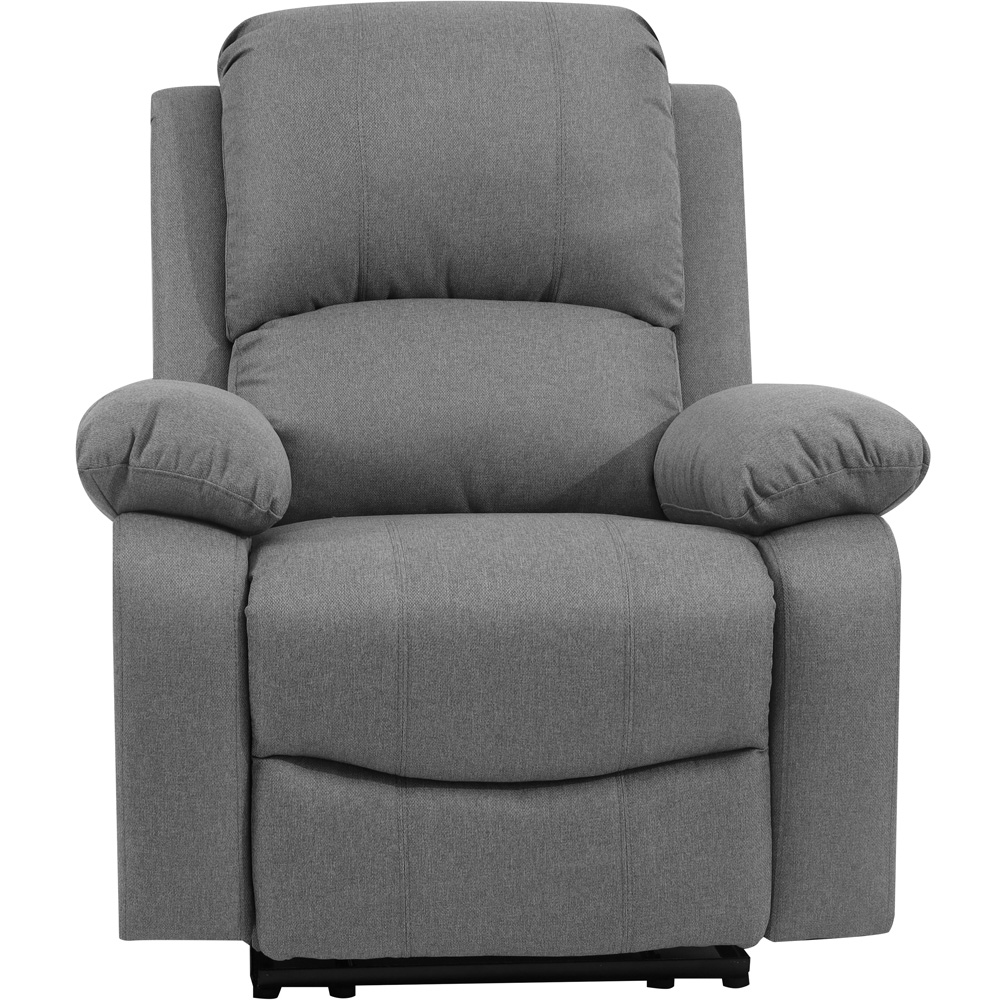 Comfy Living Light Grey Linen Electric Recliner Chair Image 2
