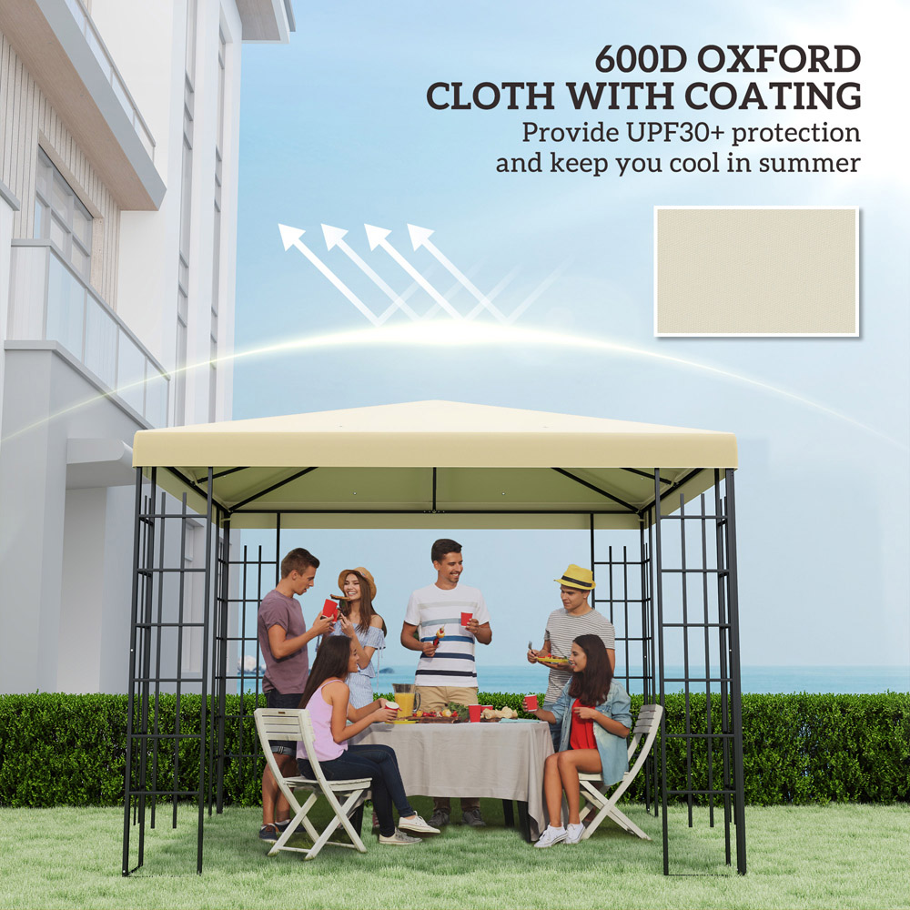 Outsunny 3 x 3m Gazebo Canopy Replacement Cover Image 6