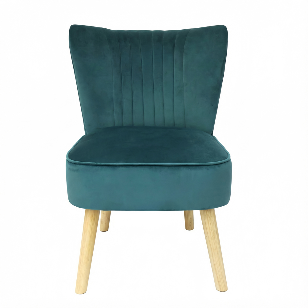 Alivio Green Velvet Upholstered Modern Accent Chair Image 2