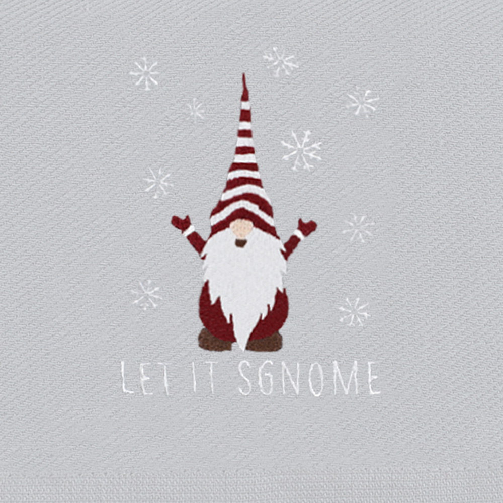 Noel Square Xmas Gonks White Tea Towel 3 Pack Image 4