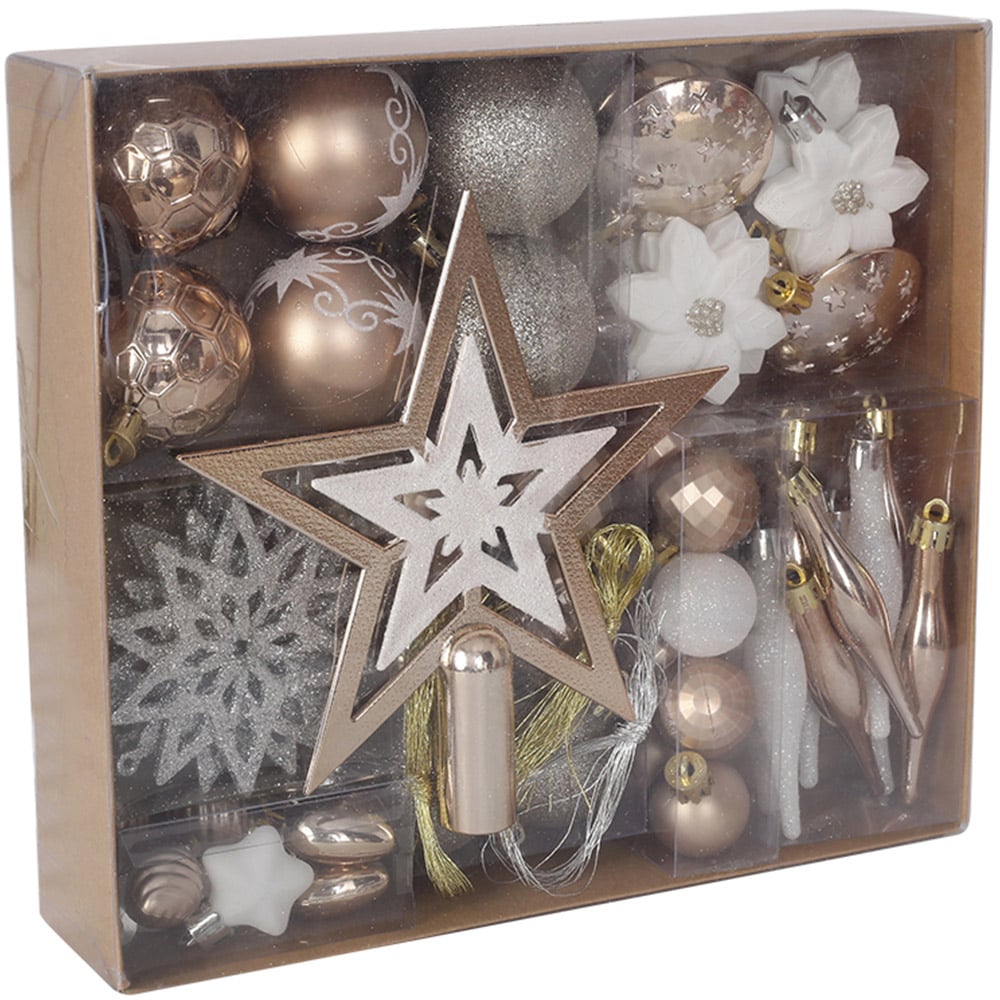 Living and Home Shatterproof Christmas Bauble 58 Pack Image 3