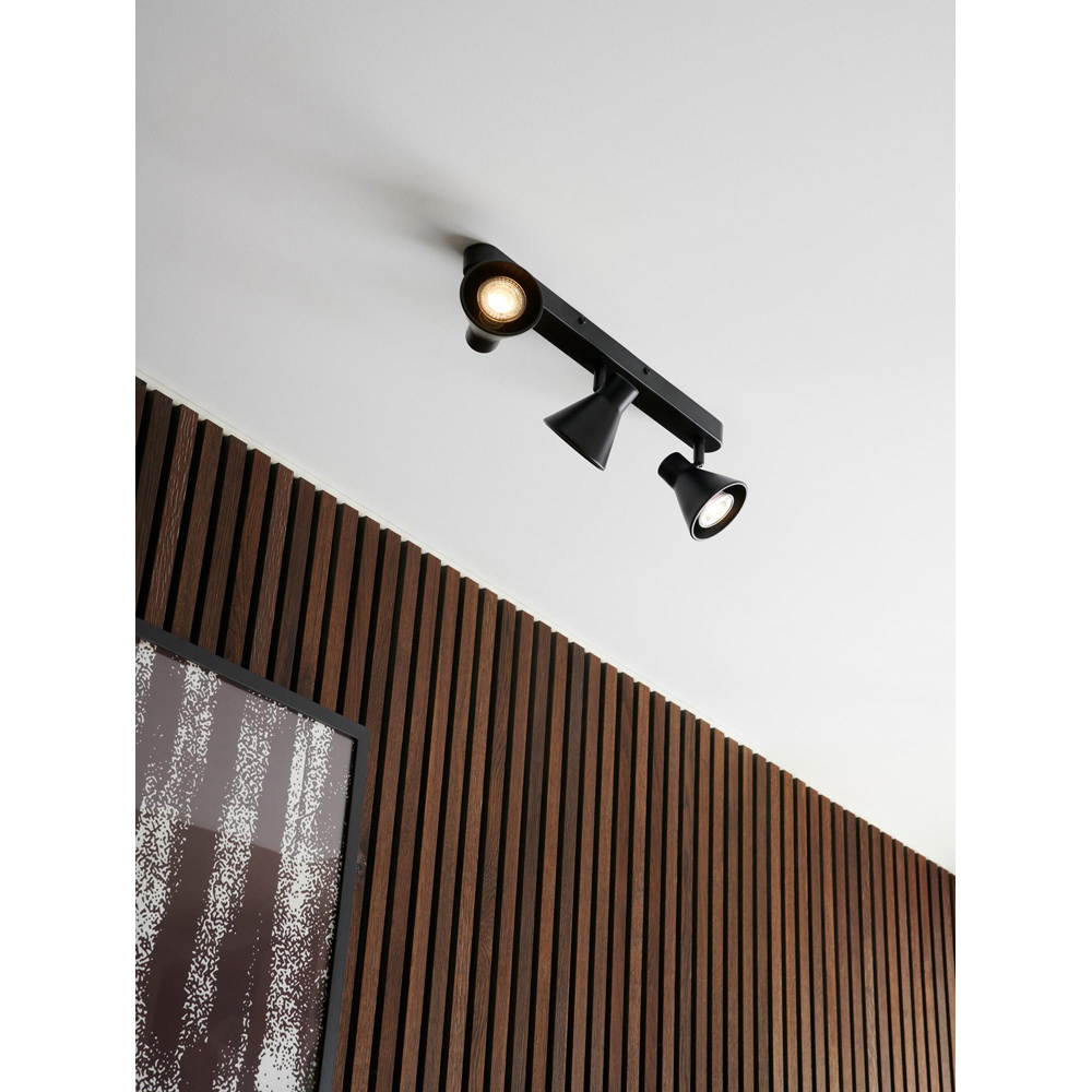 Nordlux Eik GU10 Black 3 Spot Light Image 2