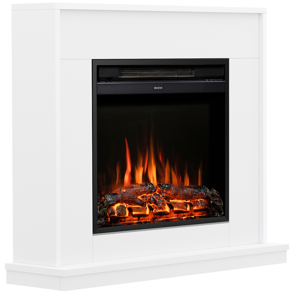 Be Modern Farleigh Timber Ash White Electric Fireplace with Remote Control 2000W 38 inch Image 1