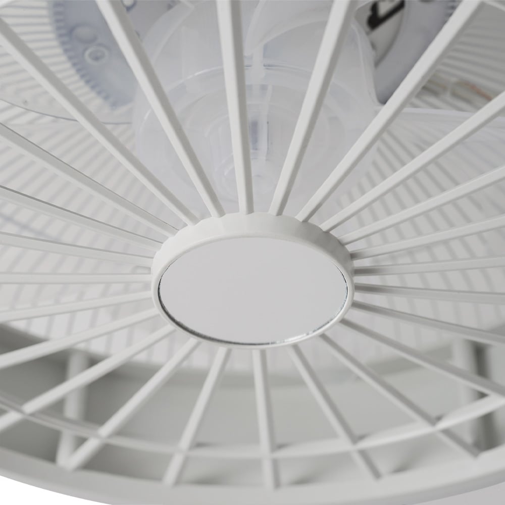 Living and Home White Round Acrylic LED Ceiling Fan Light 20 inch Image 5