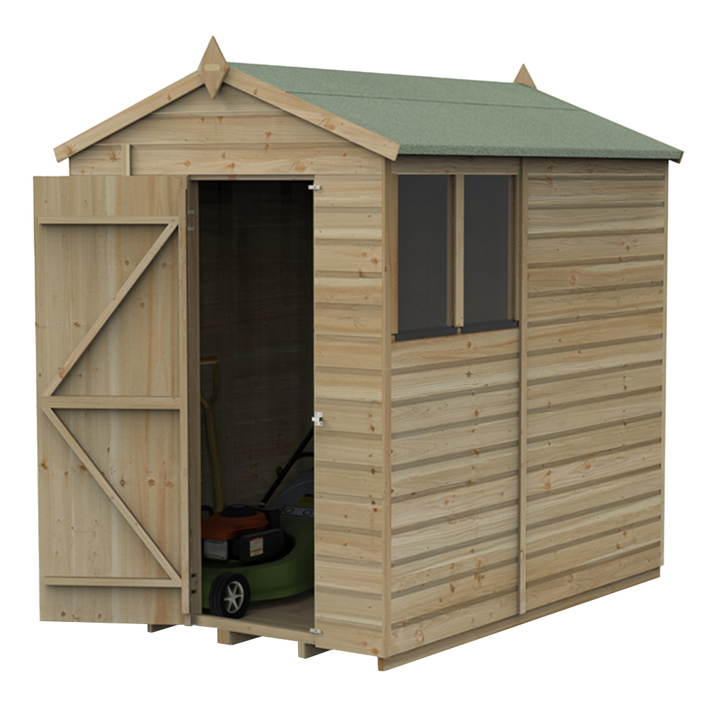 Forest Garden 5 x 7ft 2 Window Beckwood Apex Shed Image 1