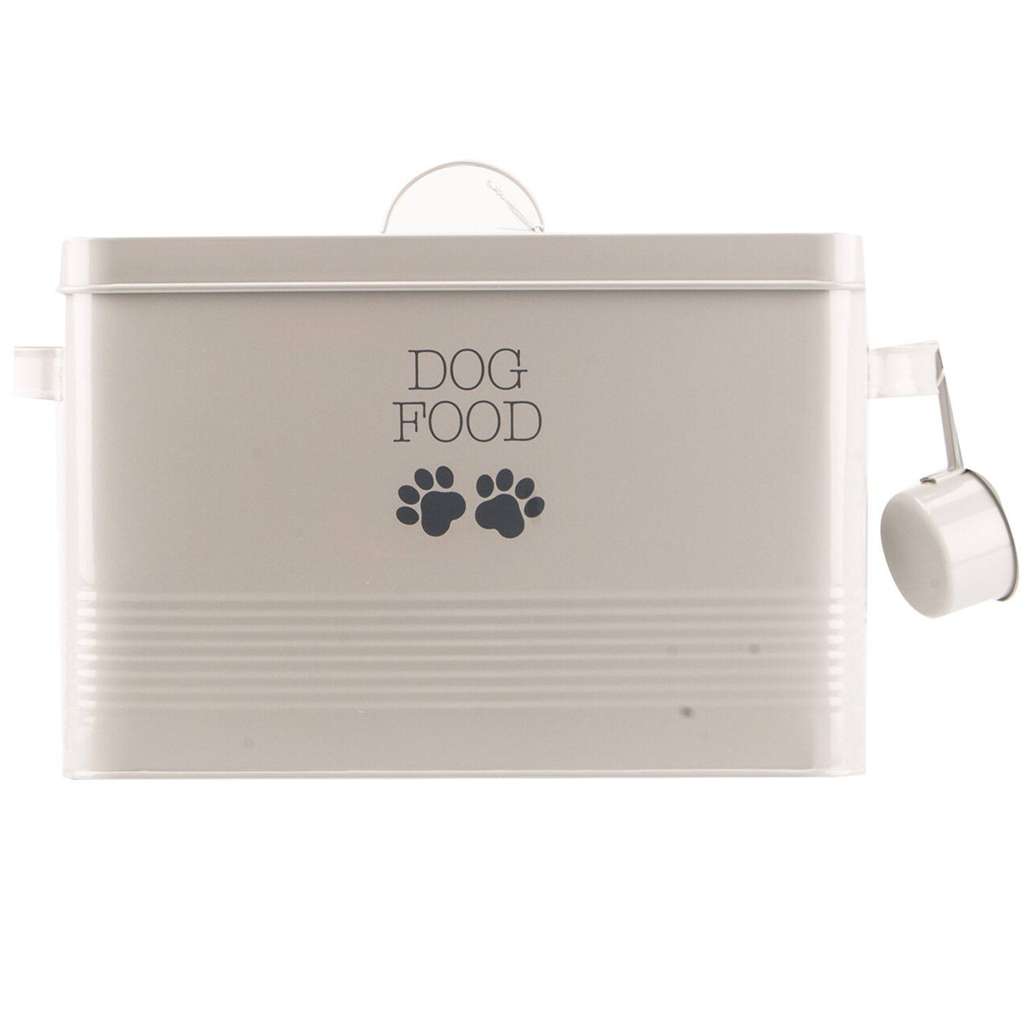 Dog Food Grey Storage Tin Image 1