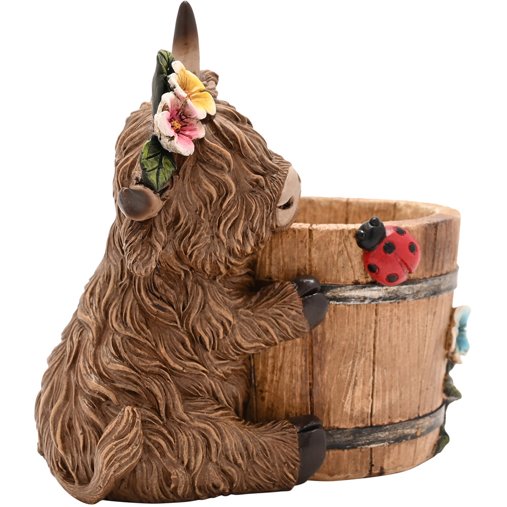 Country Living Highland Cow Planter Image 3