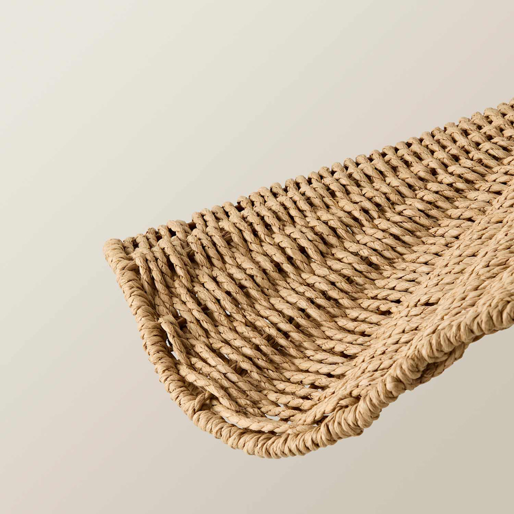 ValueLights Loretta Natural Wicker Wave Easy Fit Ceiling Pendant Light Shade 52cm Image 4