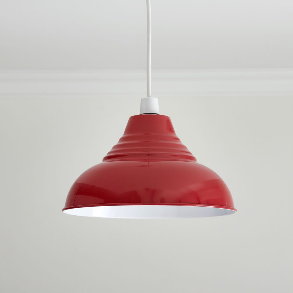 Wilko Vintage Red Pendant Light Shade Image 1