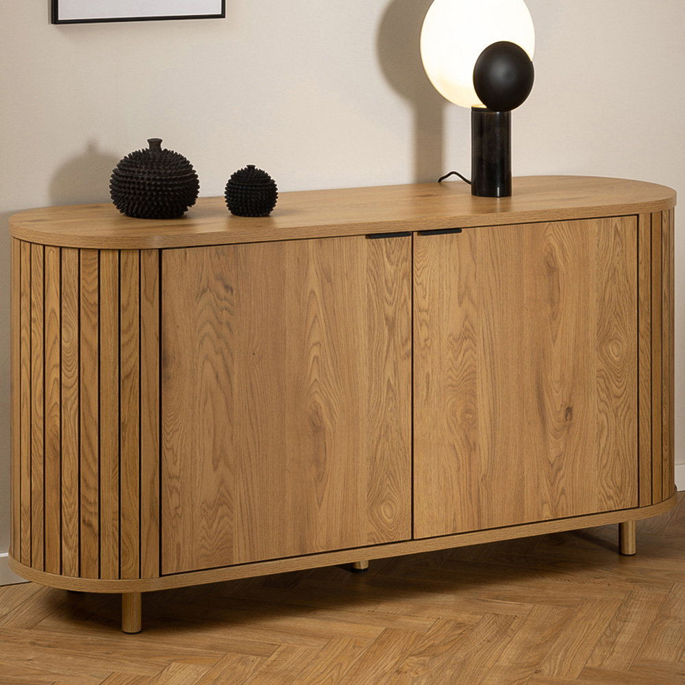Florence Colima 2 Door Oak Sideboard Image 1