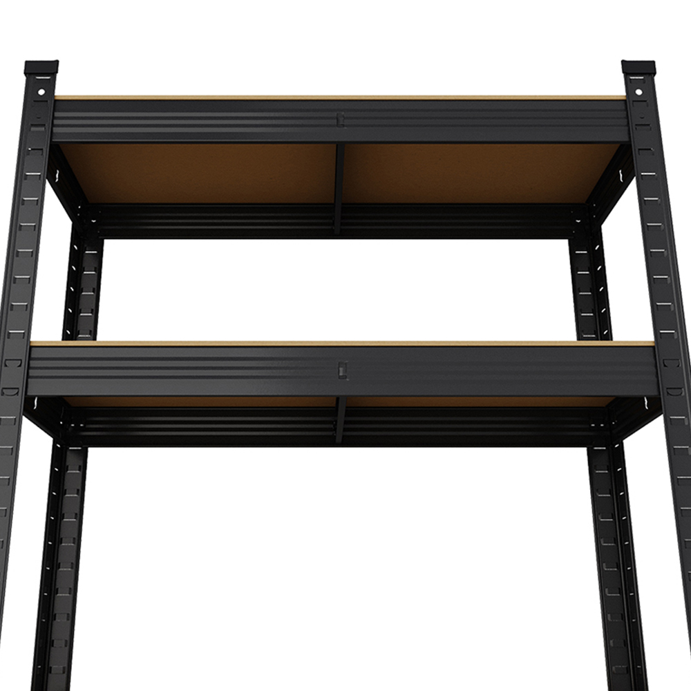 Living and Home 5 Shelf Black Galvanised Steel Shelving Unit Image 5