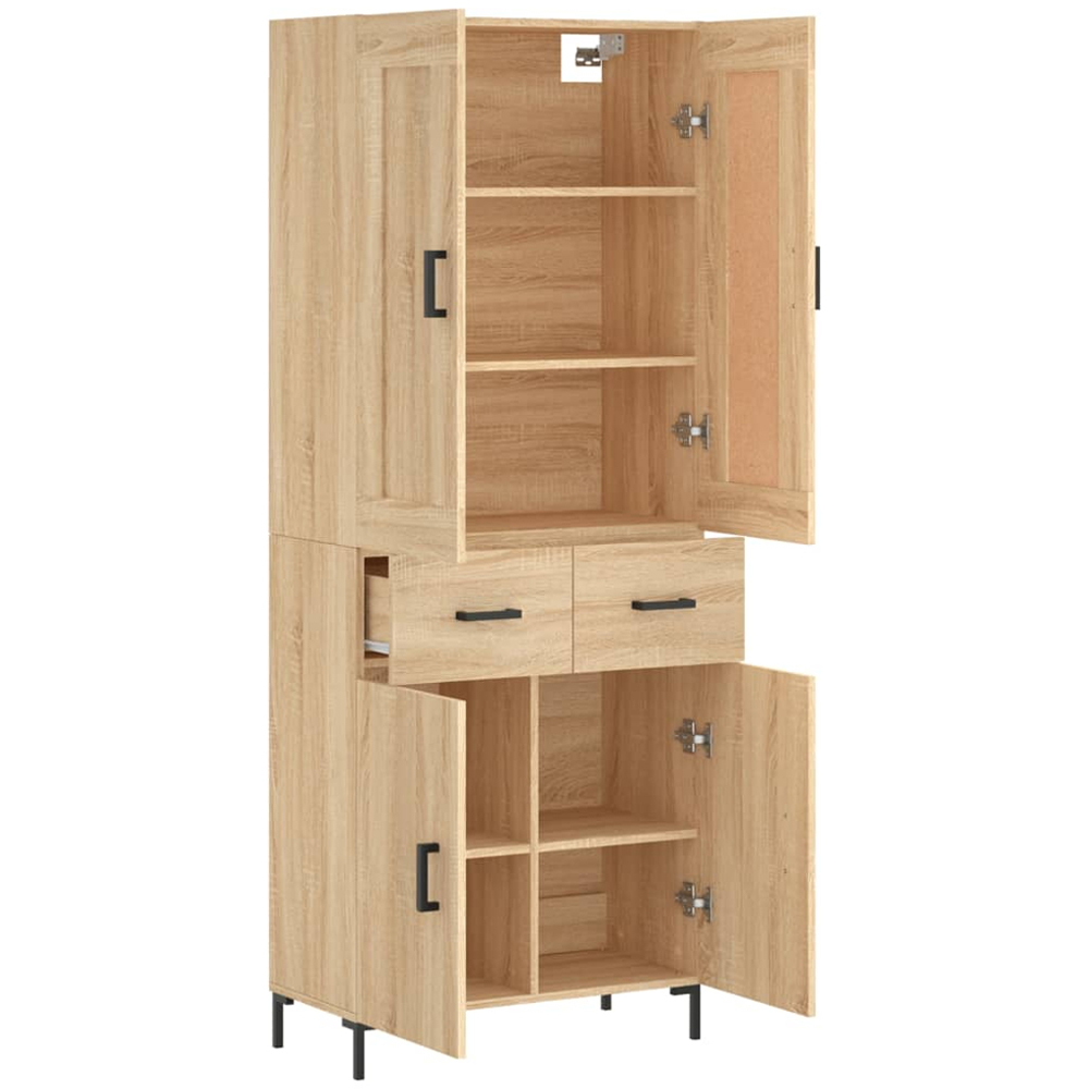 vidaXL 4 Door 2 Drawer 7 Shelf Sonoma Oak Highboard Image 4