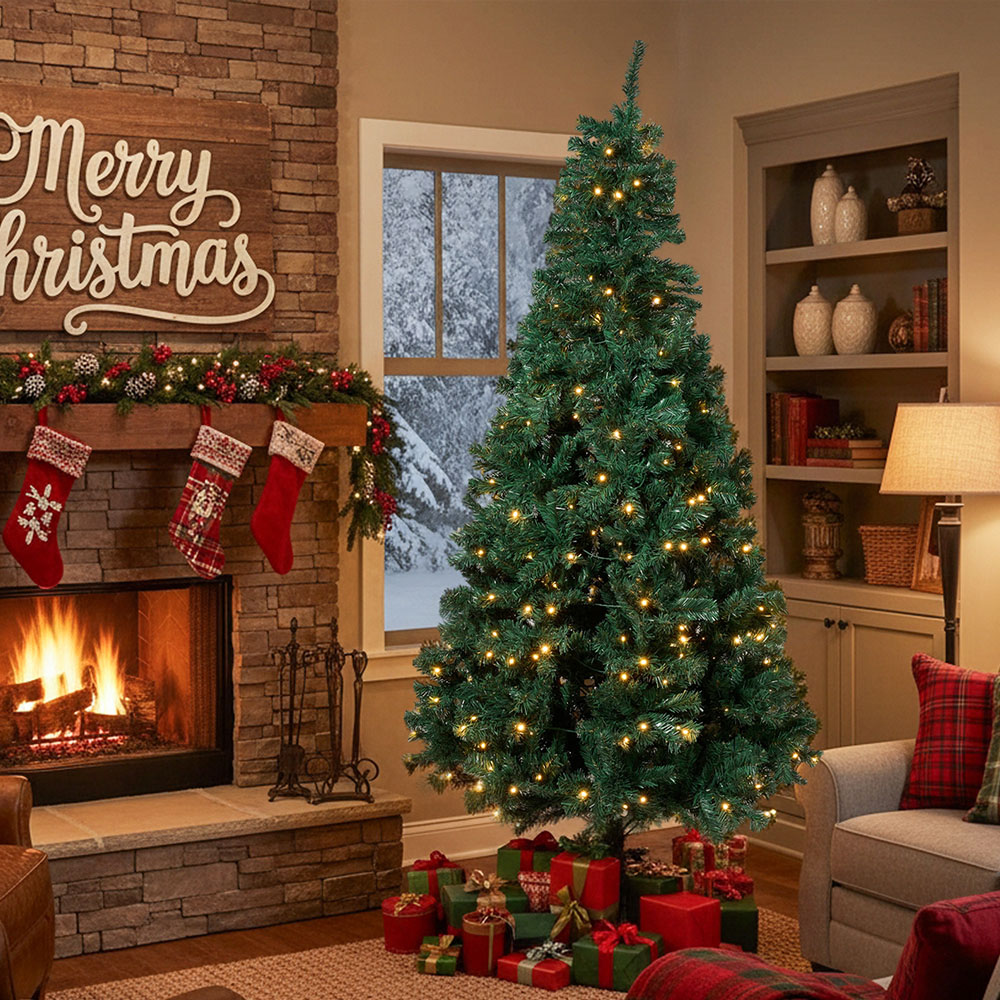 Living and Home Metal Stand LED Artificial Christmas Tree 6.8ft Image 7
