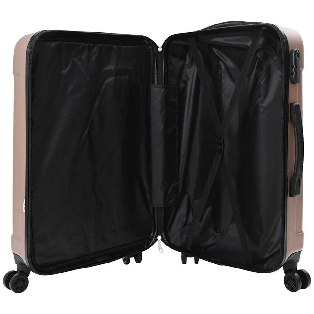 vidaXL Set of 3 Gold ABS Suitcases with Wheels Image 4