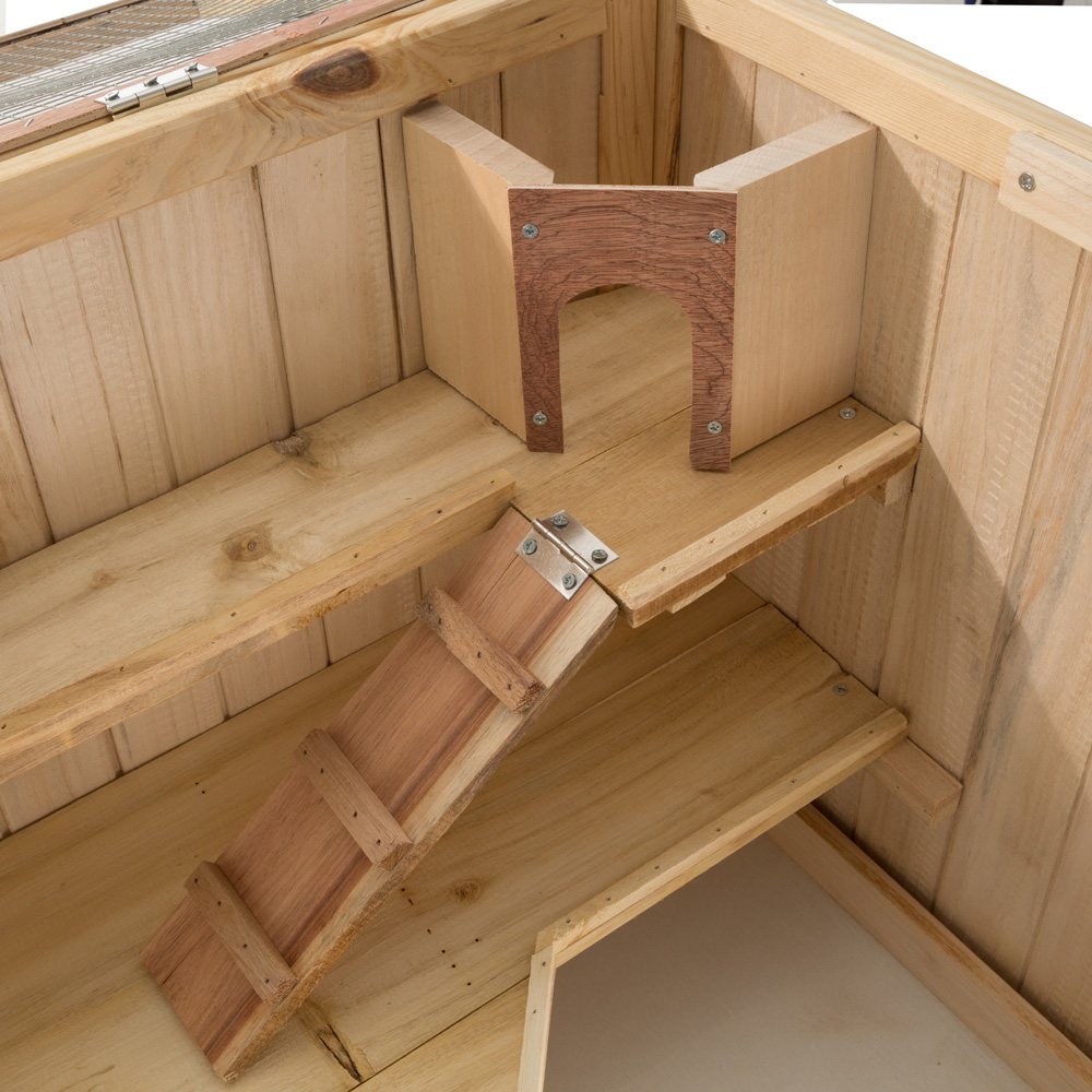 tectake Goldie Wooden Hamster Cage 95 x 50 x 50cm Image 5