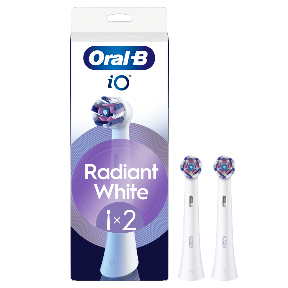 Oral-B iO Radiant White Toothbrush Refill Head 2 Pack Image 4