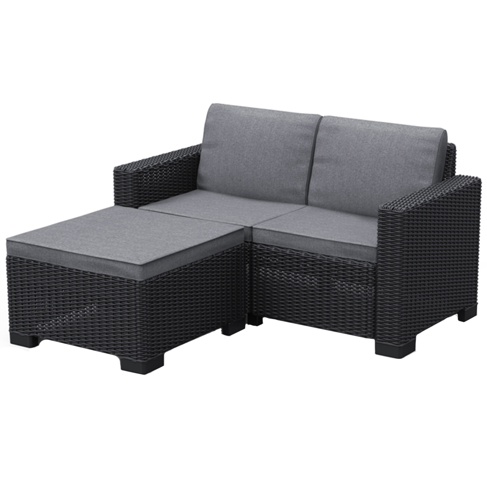 Keter California 3 Seater Graphite Outdoor Lounge Set Image 2