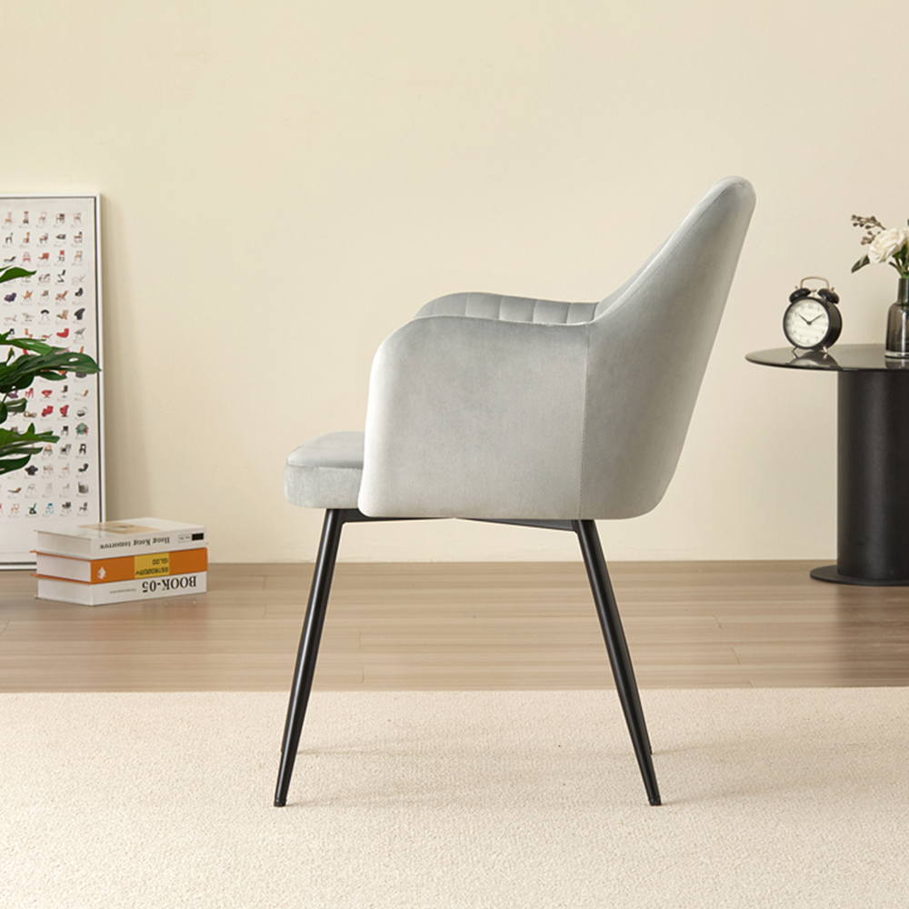 Indoor Living New York Charlotte 4 Seater Round Dining Set Grey Image 7