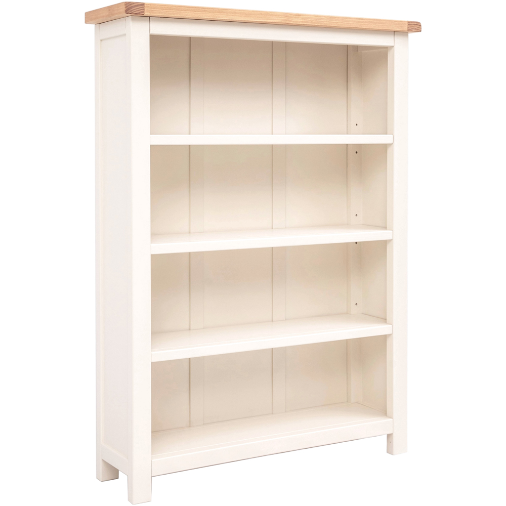 Maggiori 4 Shelf Off White Wide Bookcase Image 3