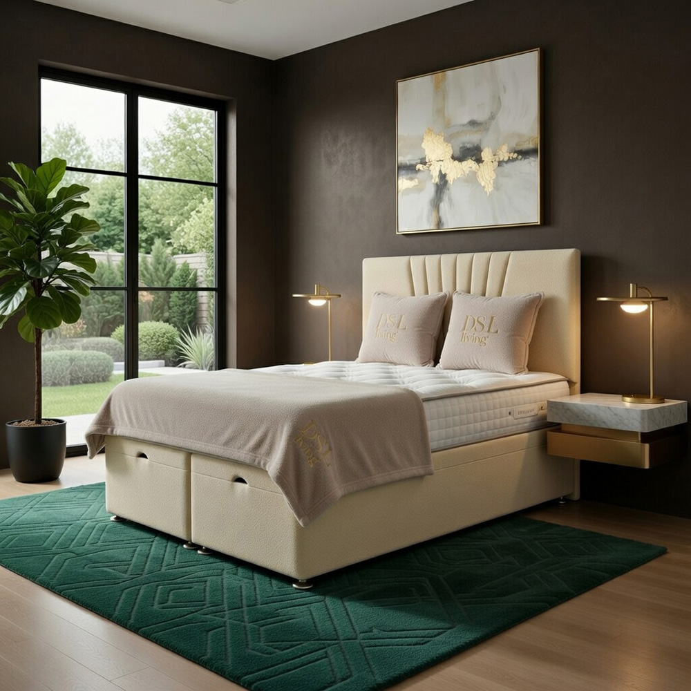 DS Living Vesper Single Cream Ottoman Bed Image 4