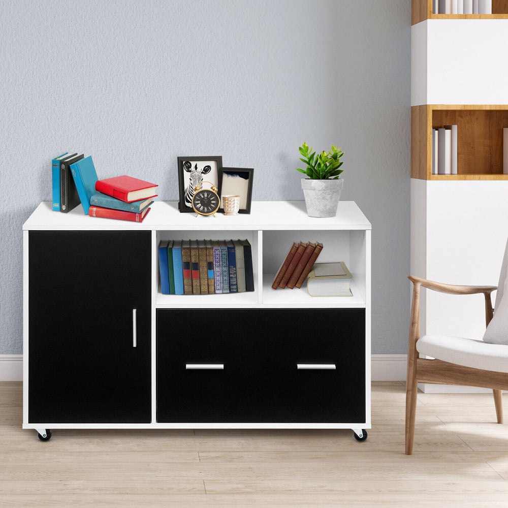 Costway Mobile Printer Stand Cabinet with 5 Caster Image 5