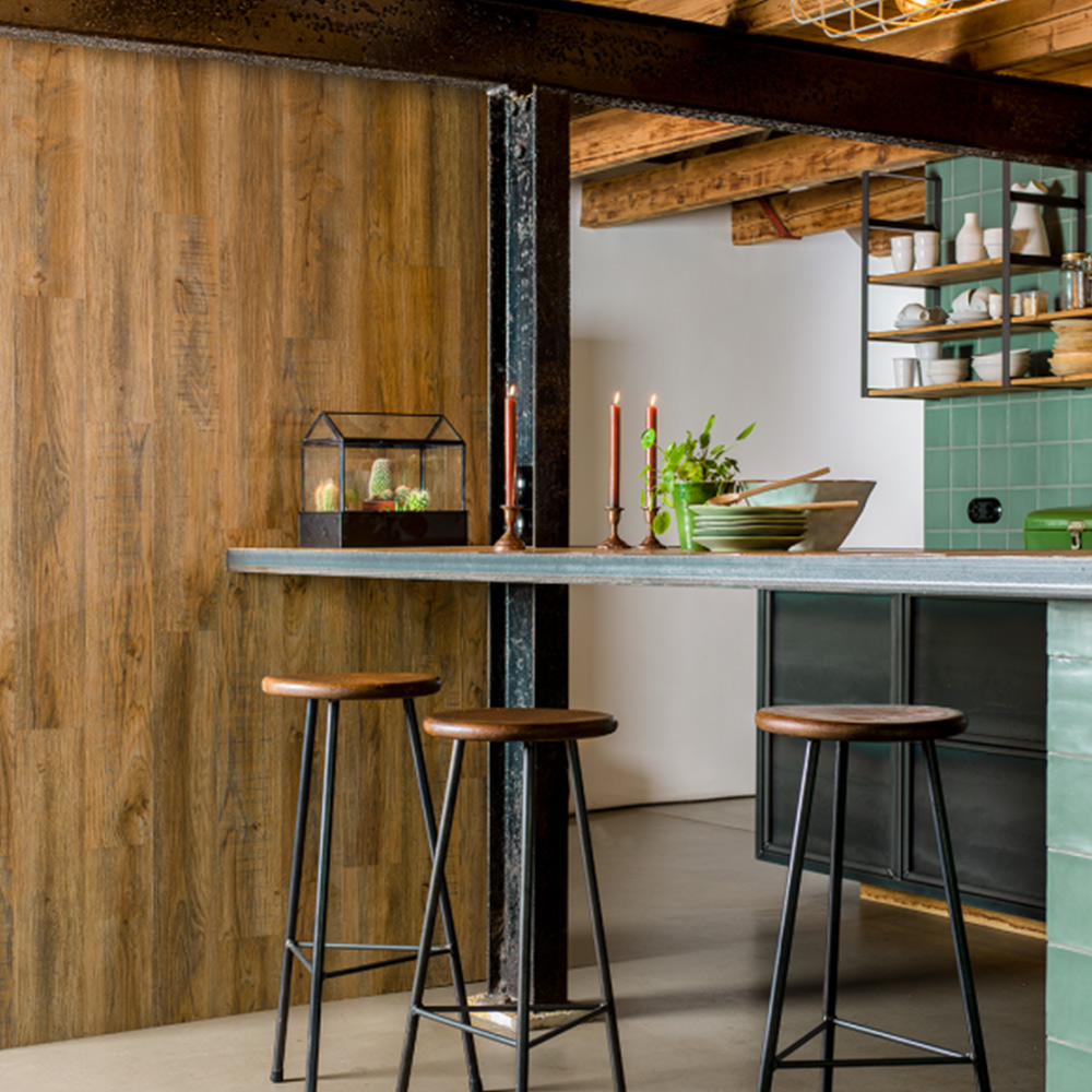 Walplus Vintage Brown Wood Look Plank 3D Wall Panel 15 Pack Image 2