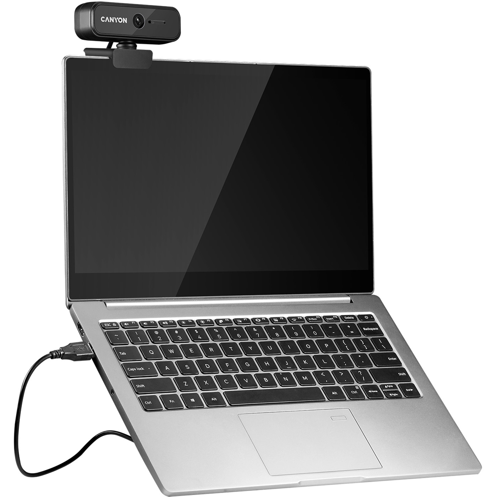 Canyon C2N Black 1080p Full HD Webcam with Built-in Microphone Image 2