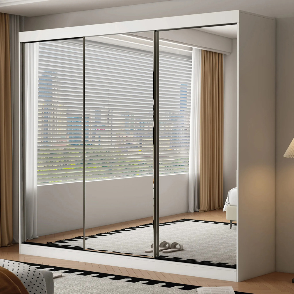 ARTESA Oracle 3 Door Full Mirrored Sliding Wardrobe Image 1