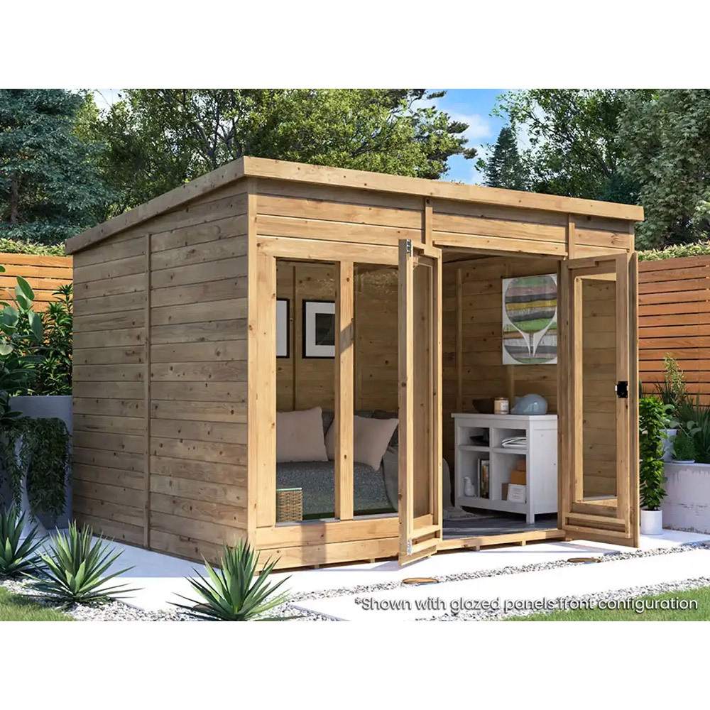 Dunster House RagePanda 10 x 8ft Modular Brown Superfelt Pent Summerhouse Image 2