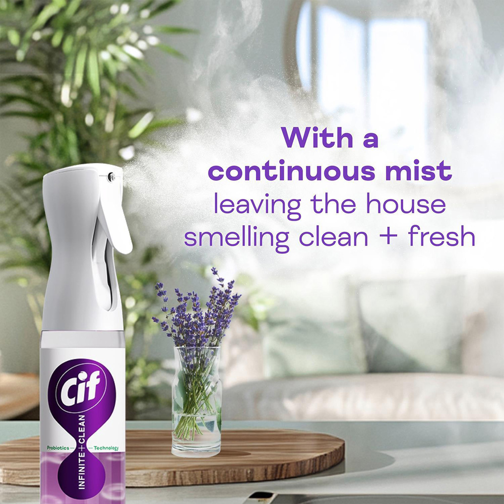Cif Infinite Clean All in One Lavender and Eucalyptus Cleaner Spray 250ml 12 Pack Image 7