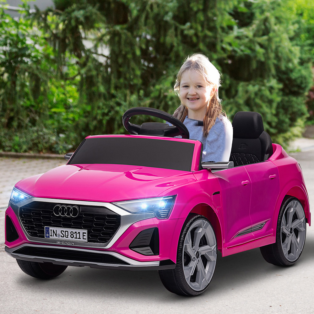 Tommy Toys Pink Audi Q8 E-tron Sportback Licensed Kids Electric Car with Remote Image 2