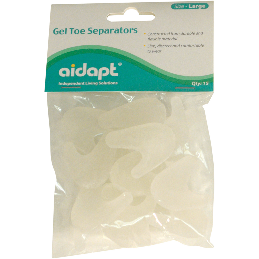 Aidapt Large Gel Toe Separators 15 Pack Image 1