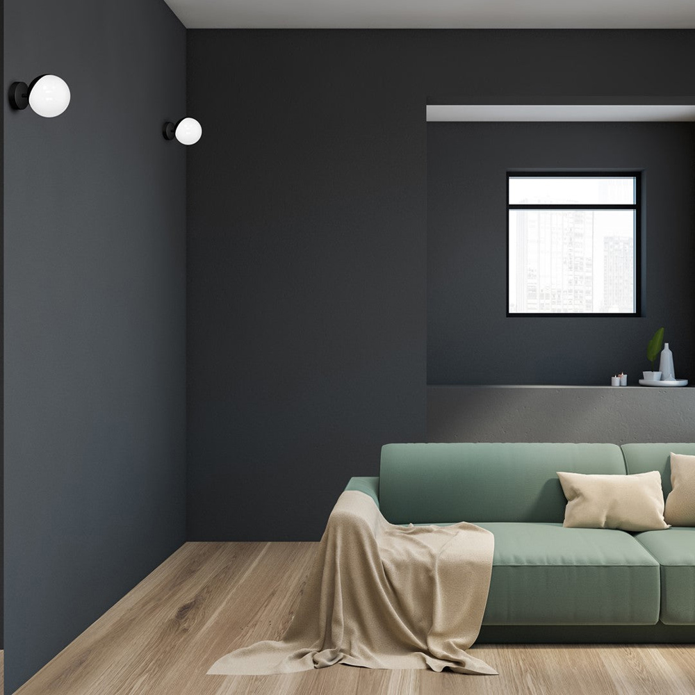 Milagro Sfera Black Wall Lamp 230V Image 3