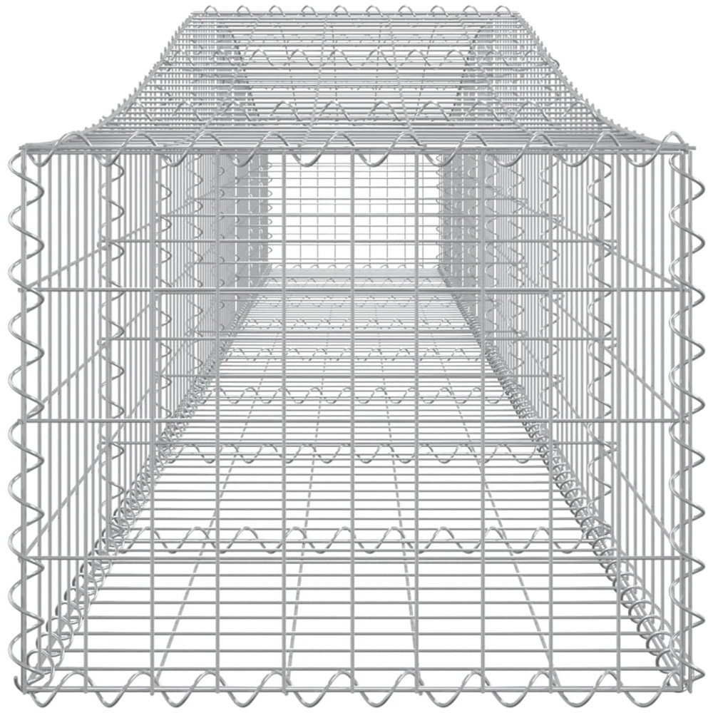 vidaXL Silver Galvanised Iron Arched Gabion Basket 400 x 50 x 40/60cm 10 Pack Image 3