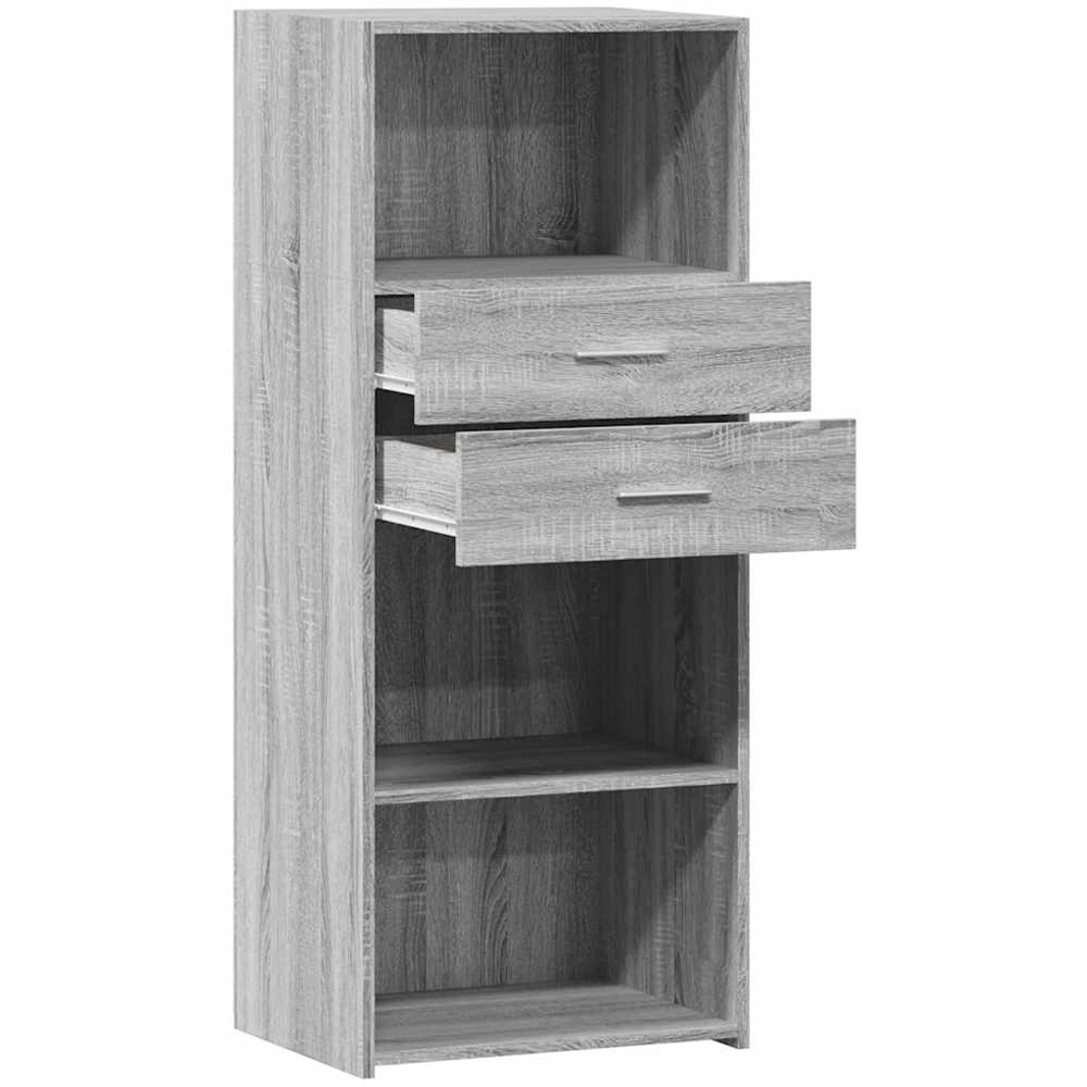 vidaXL 2 Drawer 3 Shelf Grey Sonoma Highboard Image 7