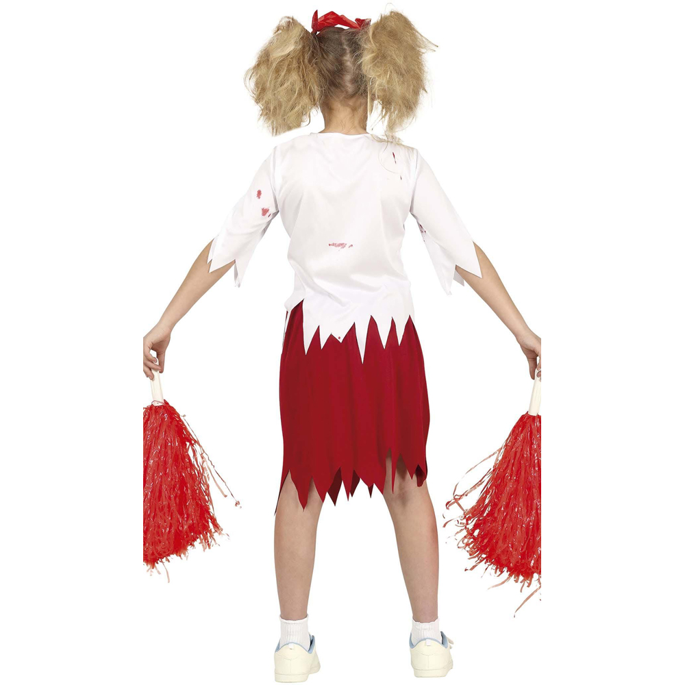 Fiestas Guirca Zombie Cheerleader White and Red Costume 7 to 9 Years Image 2