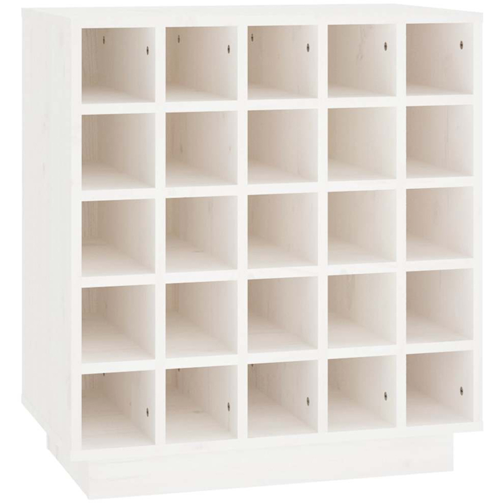 vidaXL 25 Bottle White Freestanding Wine Cabinet Image 2