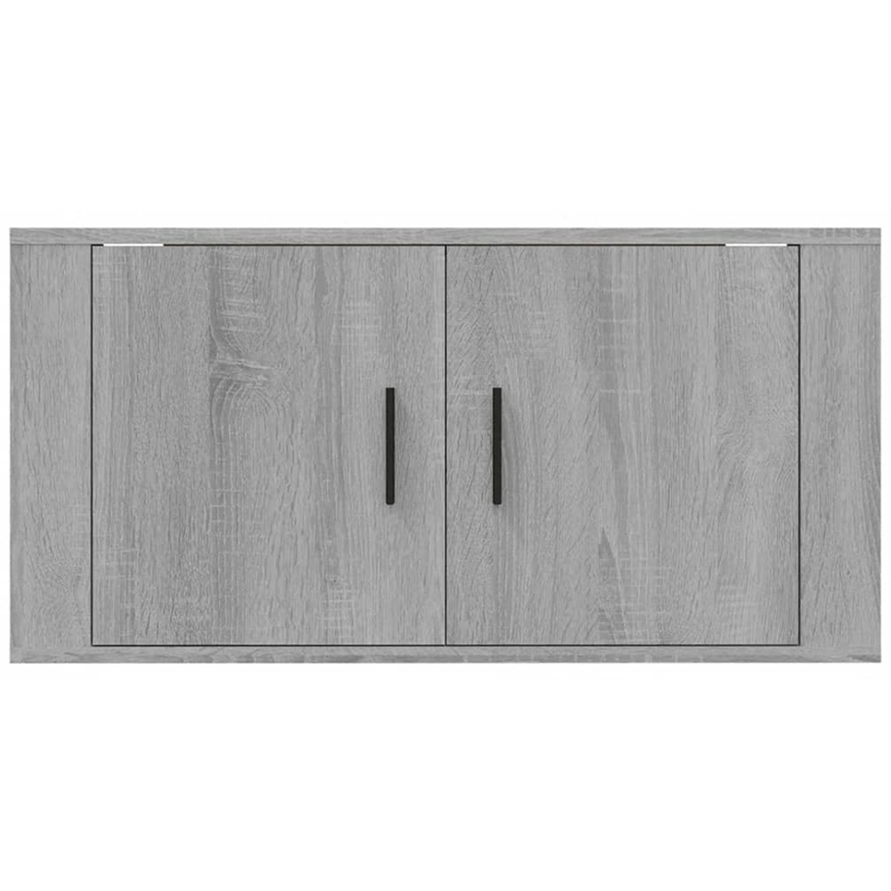 vidaXL 2 Door Grey Sonoma Wall Mounted TV Cabinet Image 4