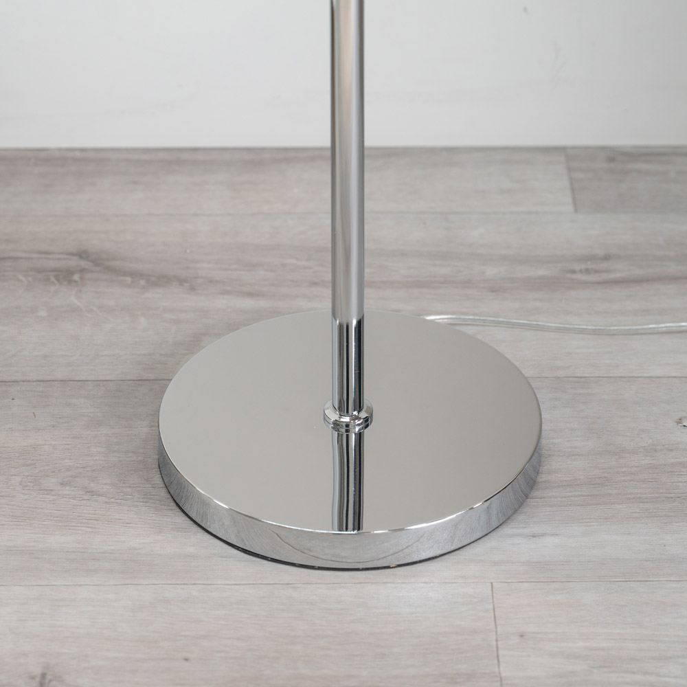 ValueLights Marissa Reni Grey Shade and Chrome Ball LED Floor Lamp Image 3
