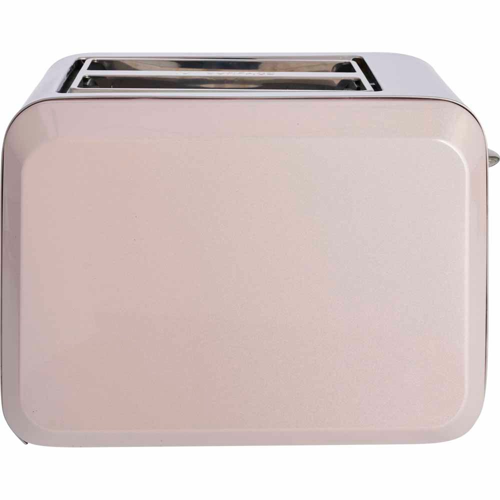 Wilko Pink Pearlescent Finish Toaster 2 Slice Image 1