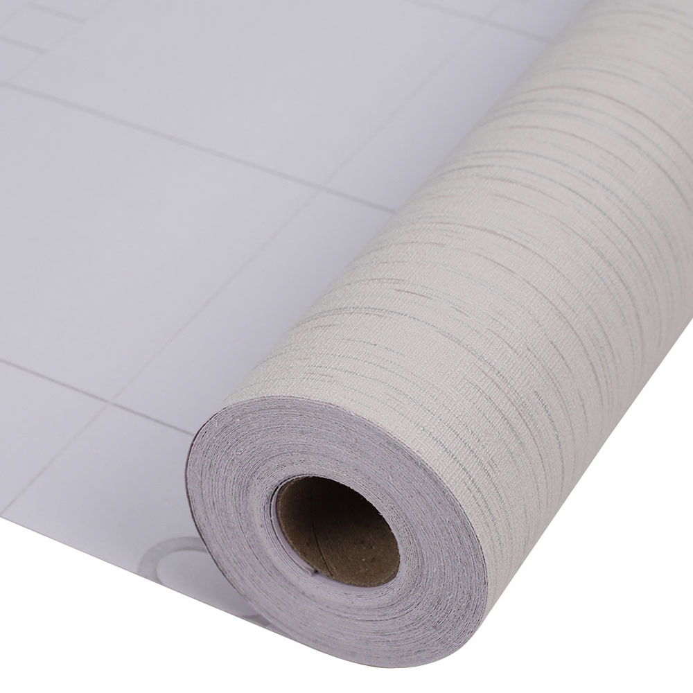 Living and Home Beige Grey PVC Self Adhesive Wallpaper Image 6