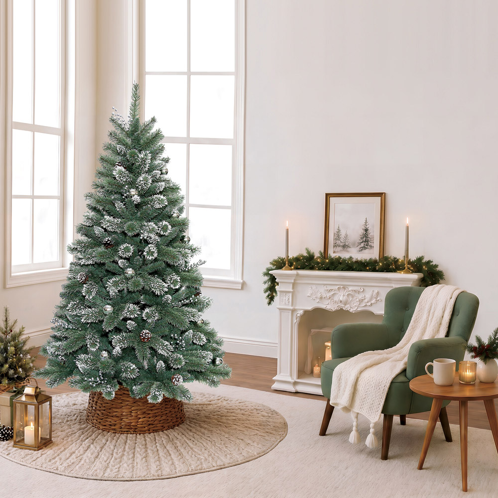 6ft Featherington Artificial Christmas Tree Green Image 8
