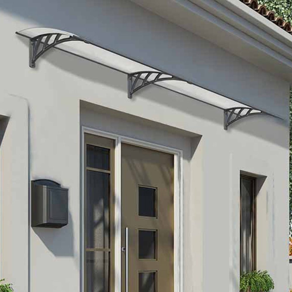 Palram Neo 2700 Grey Twinwall Door Canopy Image 1